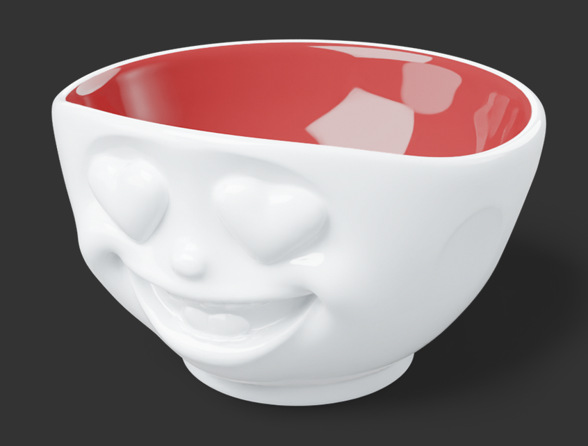 58 - Schale Herzlich - innen Rubin - 500 ml